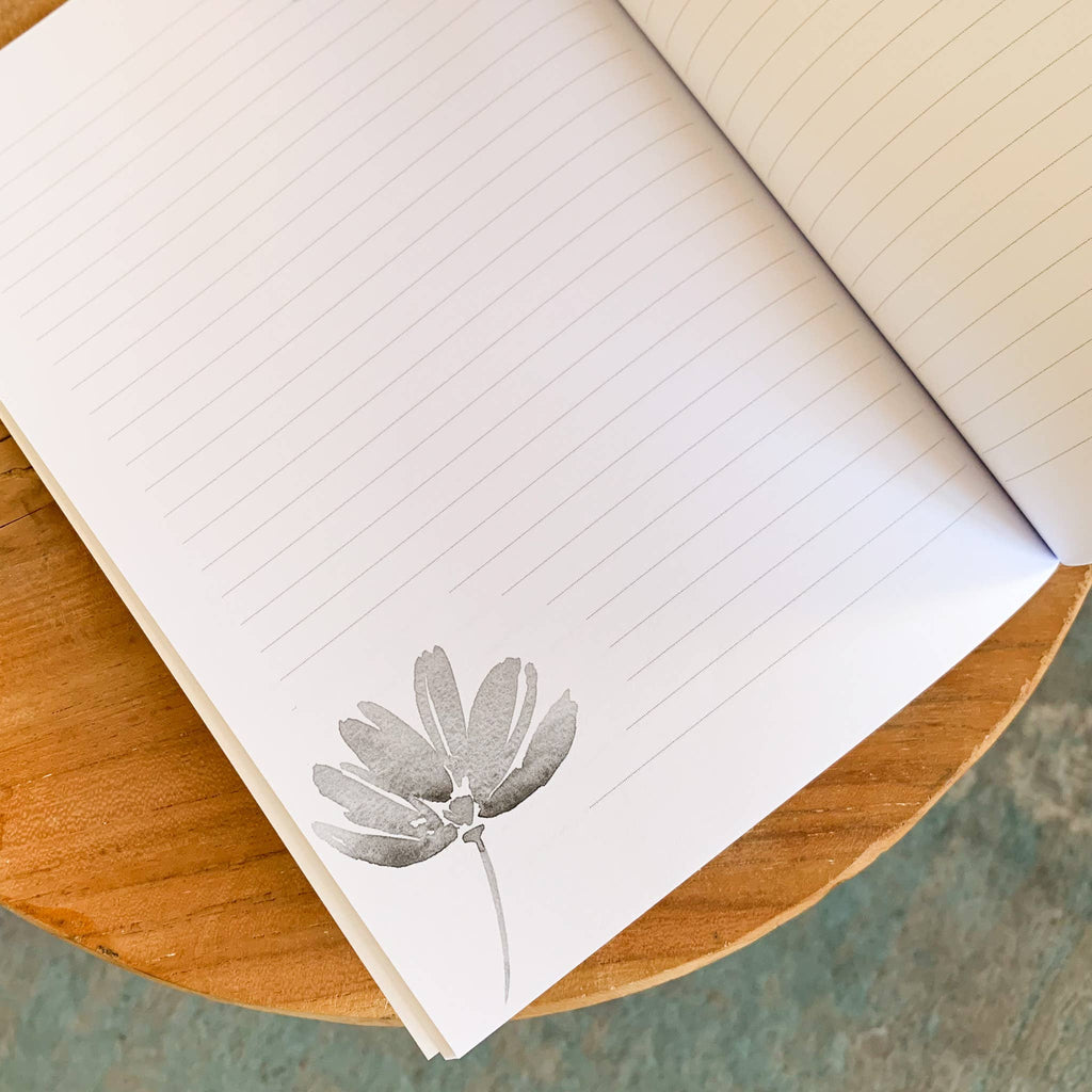 Carnet Papillons 🦋 - A5 ligné - Bleu coquille