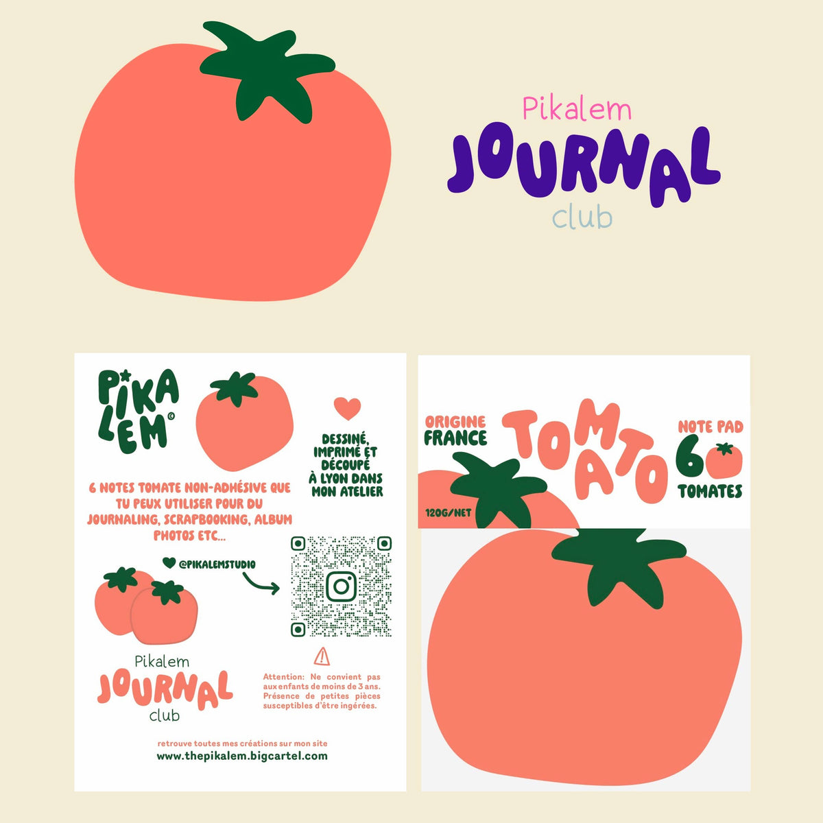 Tomate note pad - Pikalem studio