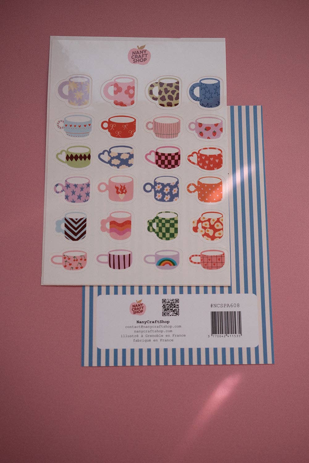 Planche stickers mugs A6 ☕️ - Nany Craft Shop