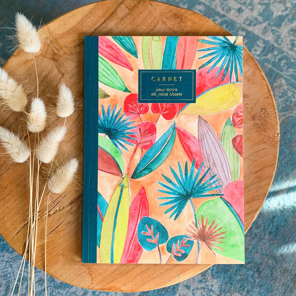 Carnet Feuillages 🌿 A5 Ligné - Bleu coquille