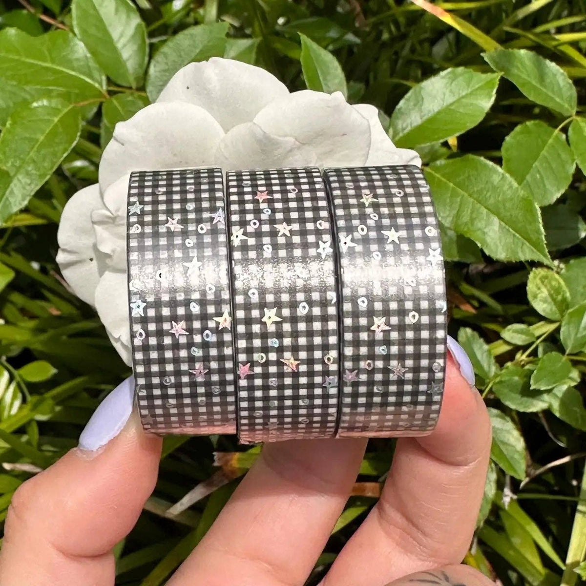 Ruban Washi Étoiles Holographiques « Starry Night » — Shellflower