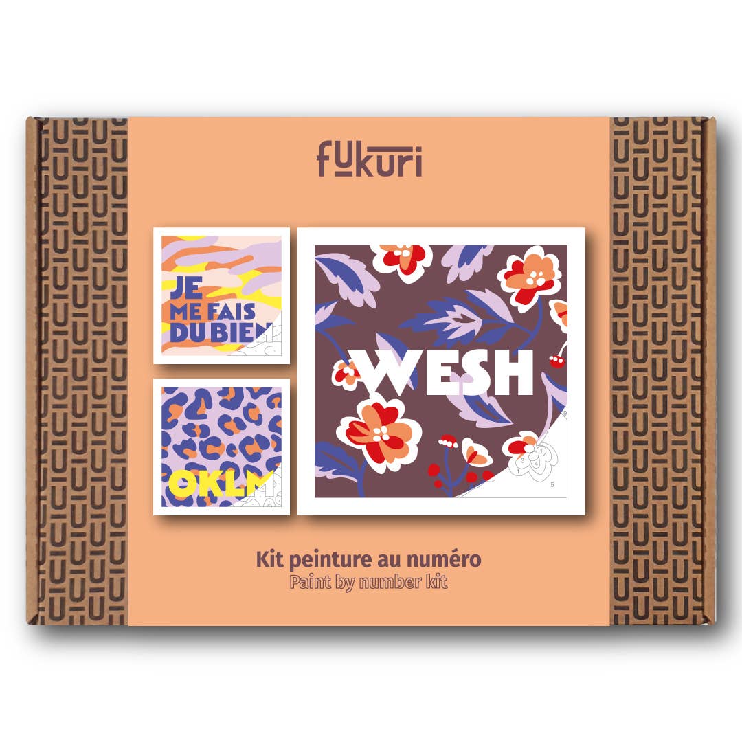 Kit peinture au numéro - DIY - MESSAGES