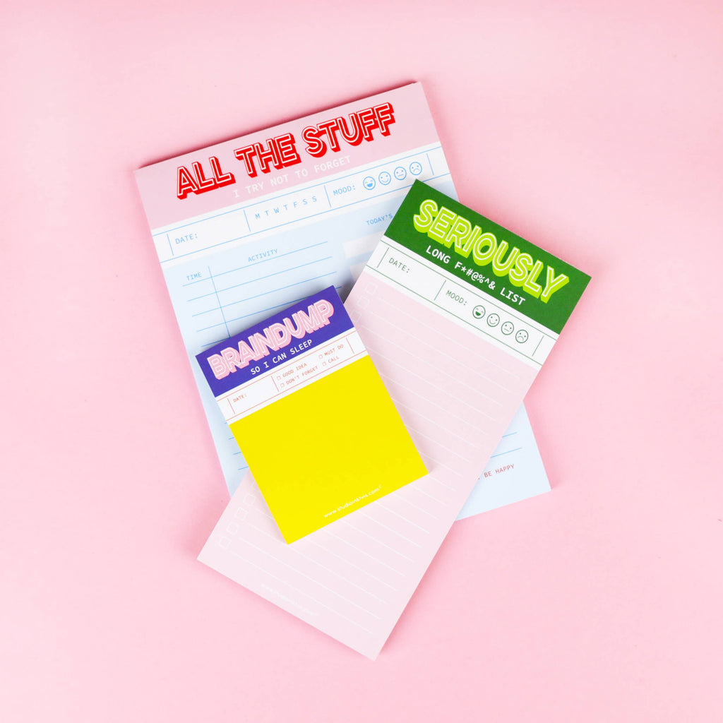 Carnet de Notes A5 Rose — All The Stuff I Try Not To Forget · Studio Inktvis
