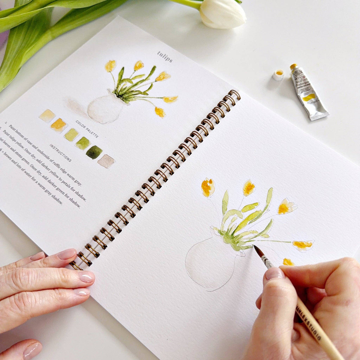 Cahier d'aquarelle printemps Emily Lex Studio