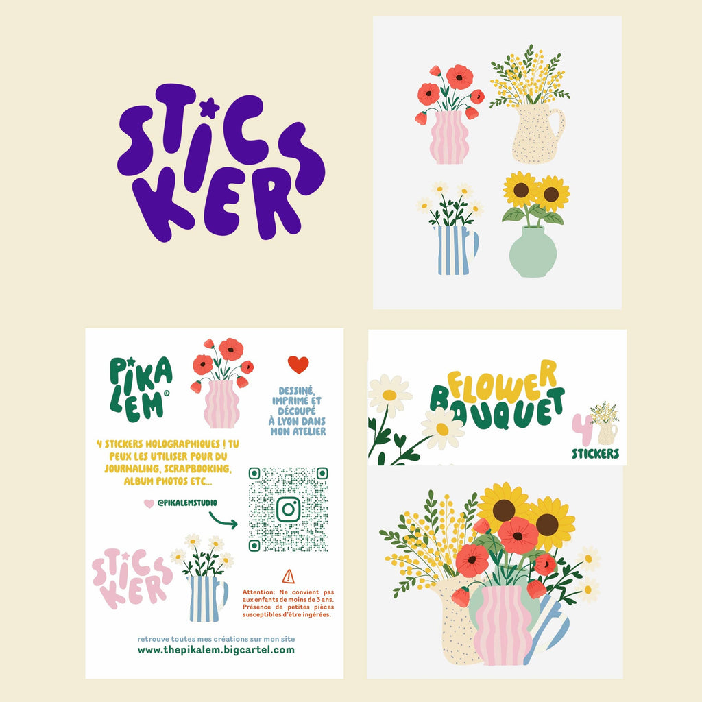 Stickers Flower Bouquet - Pikalem studio
