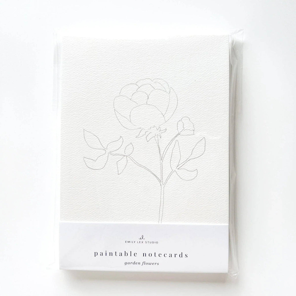 8 Cartes aquarelle à peindre avec des fleurs de jardin - Emily Lex