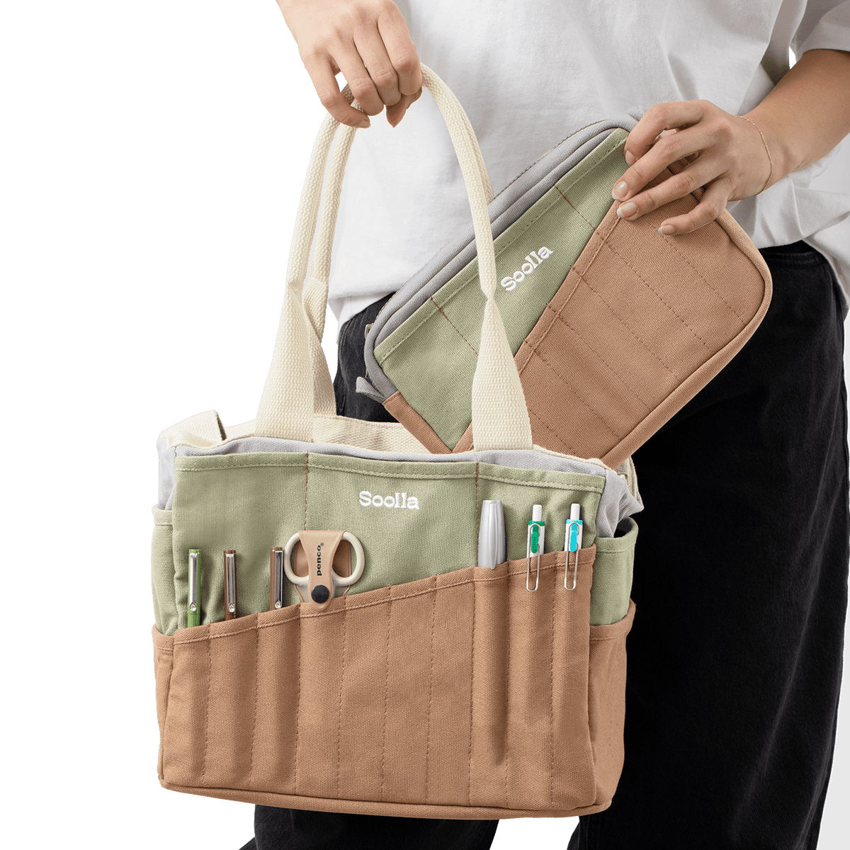 Trousse Soolla® Studio — rose bleu style années 80