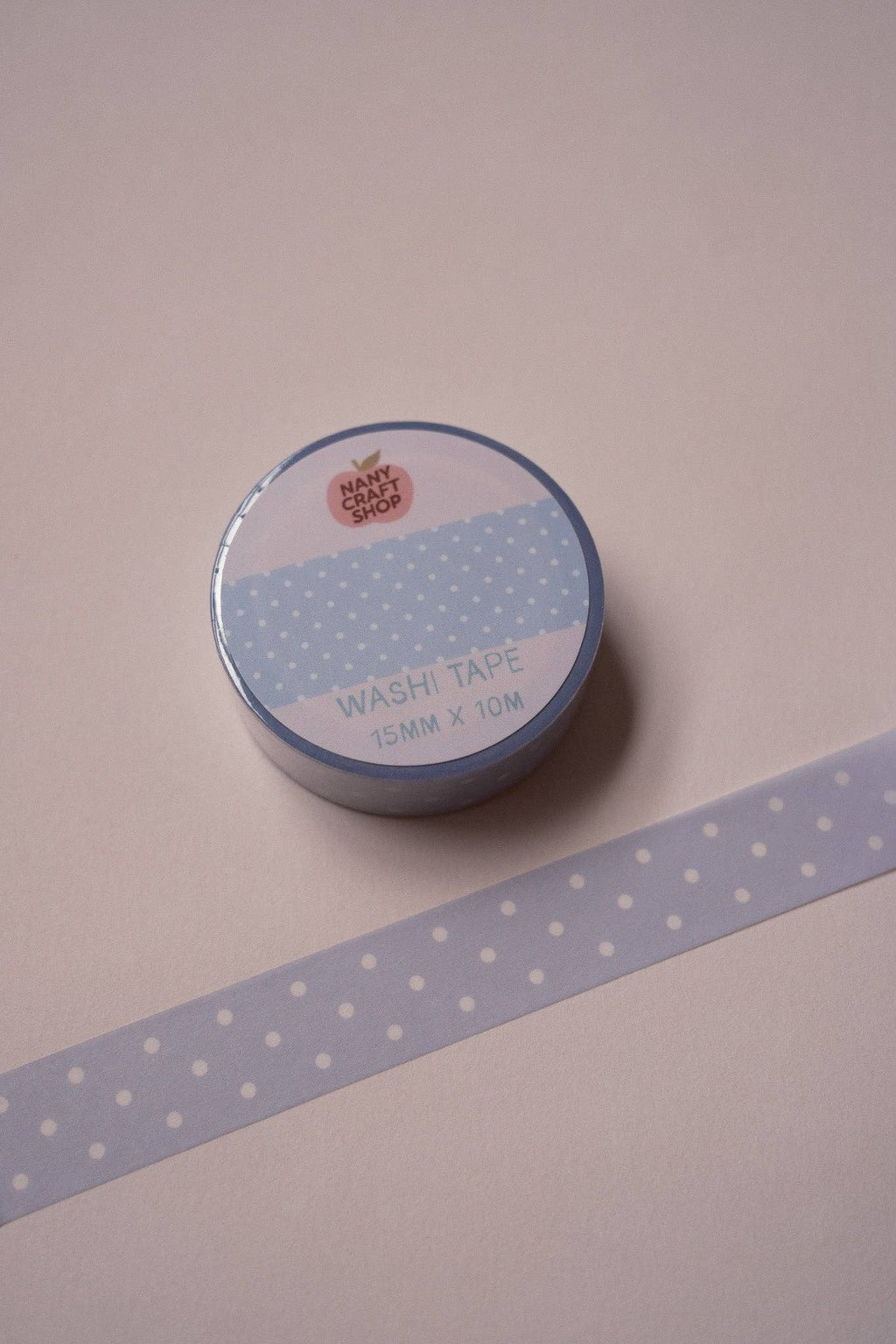 Washi Tape - polka dot bleu ciel - Nany Craft Shop