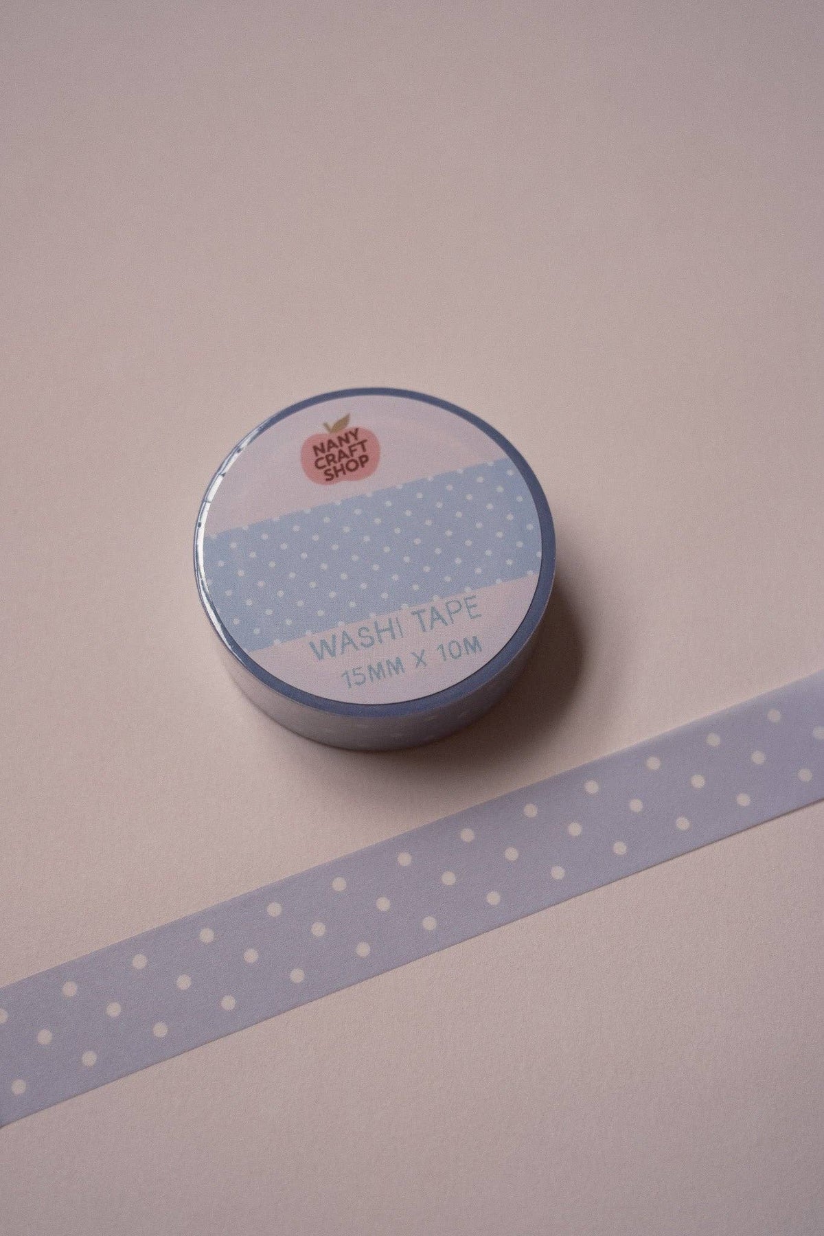 Washi Tape - polka dot bleu ciel - Nany Craft Shop