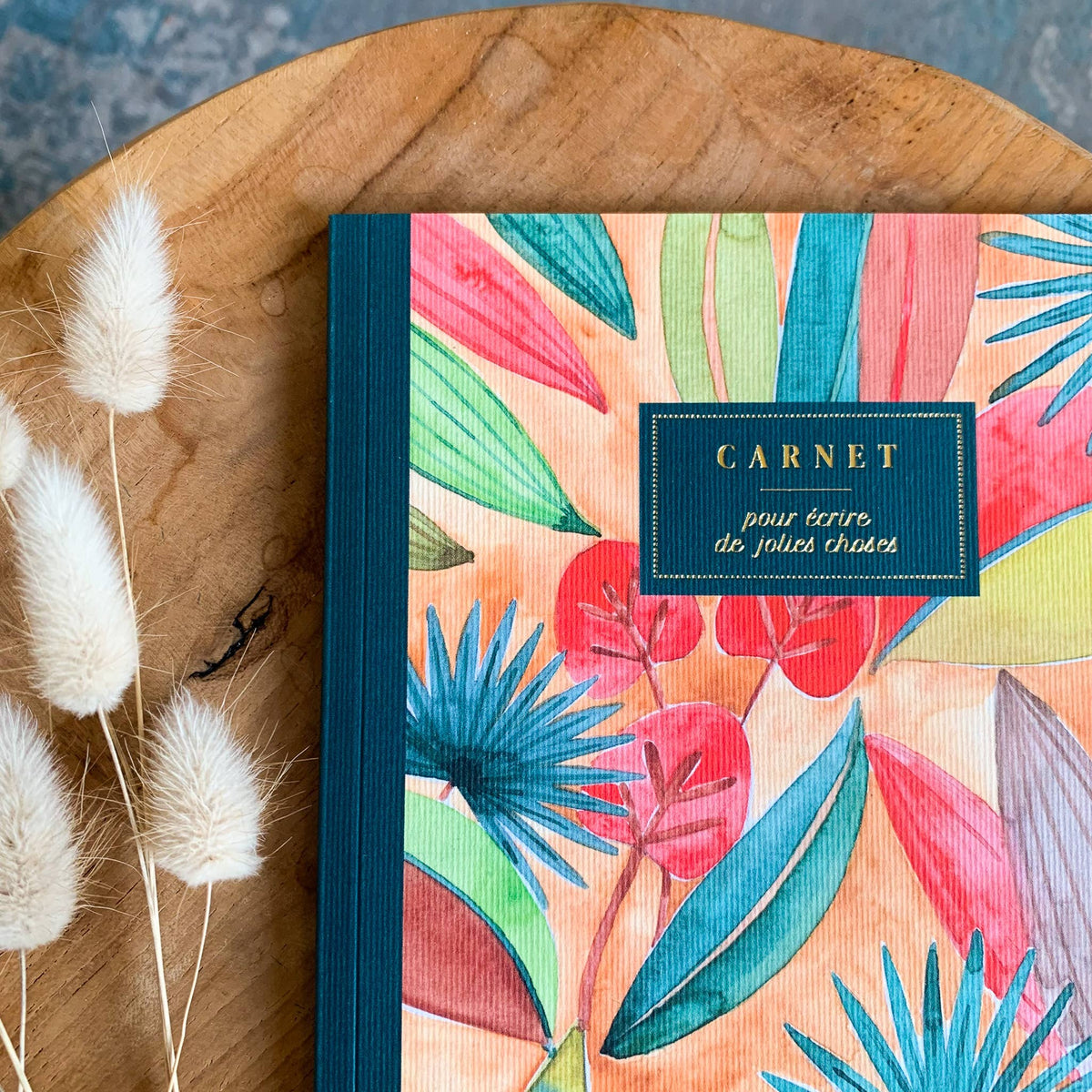 Carnet Feuillages 🌿 A5 Ligné - Bleu coquille