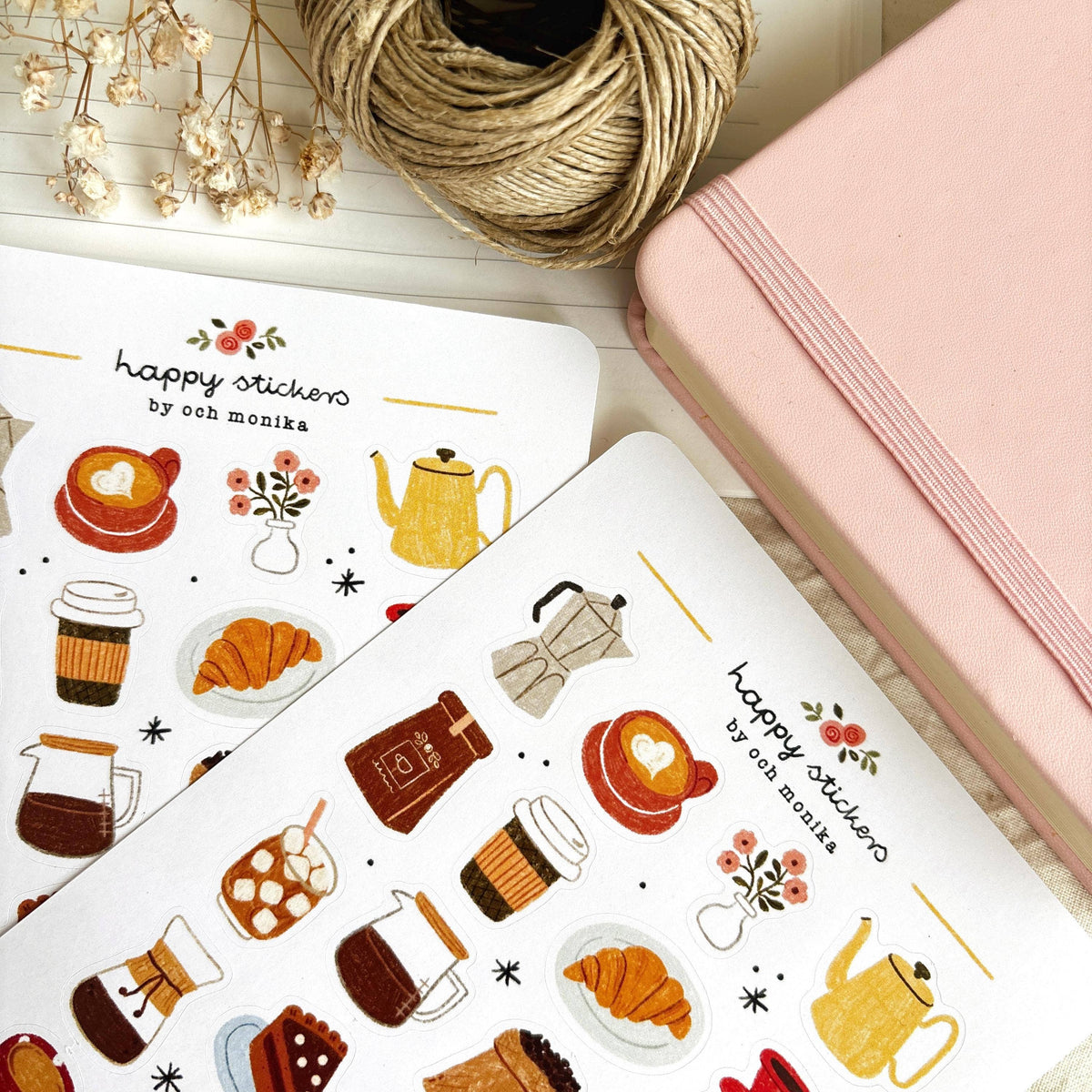 Planche de stickers Pause café — Och Monika