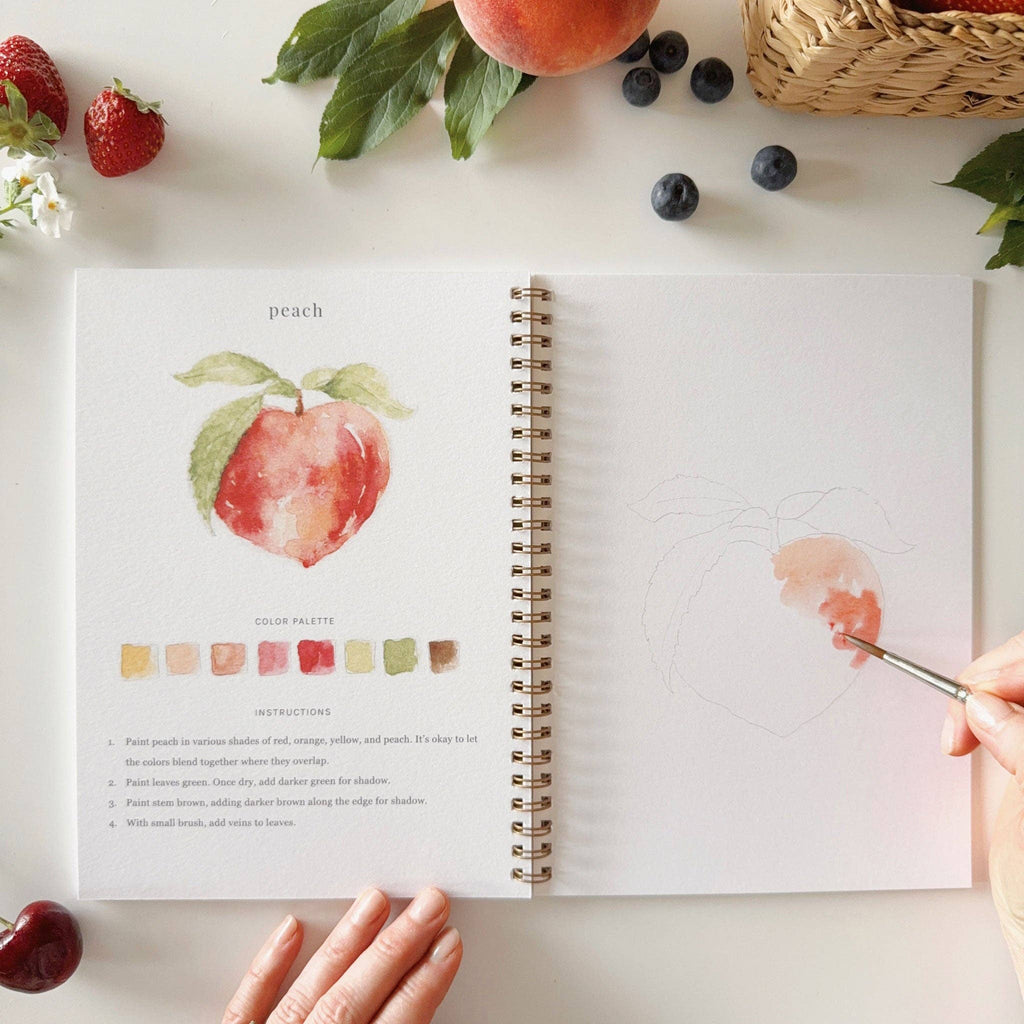 Cahier d'aquarelle fruits Emily lex studio