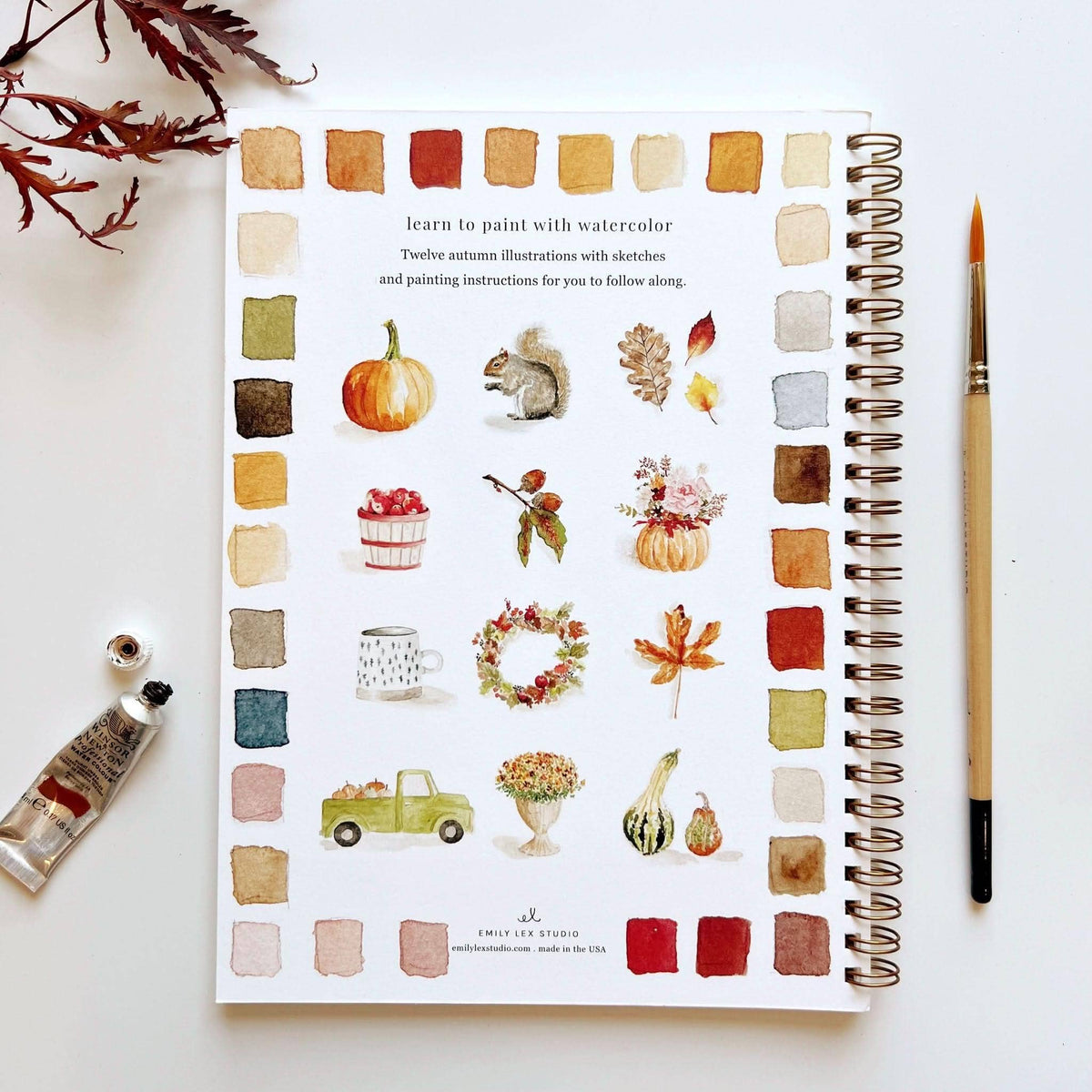 Cahier d'aquarelle d'automne - Emily Lex Studio