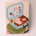 Affiche A5 — Valise de voyage rétro - Isobel Rose Illustration