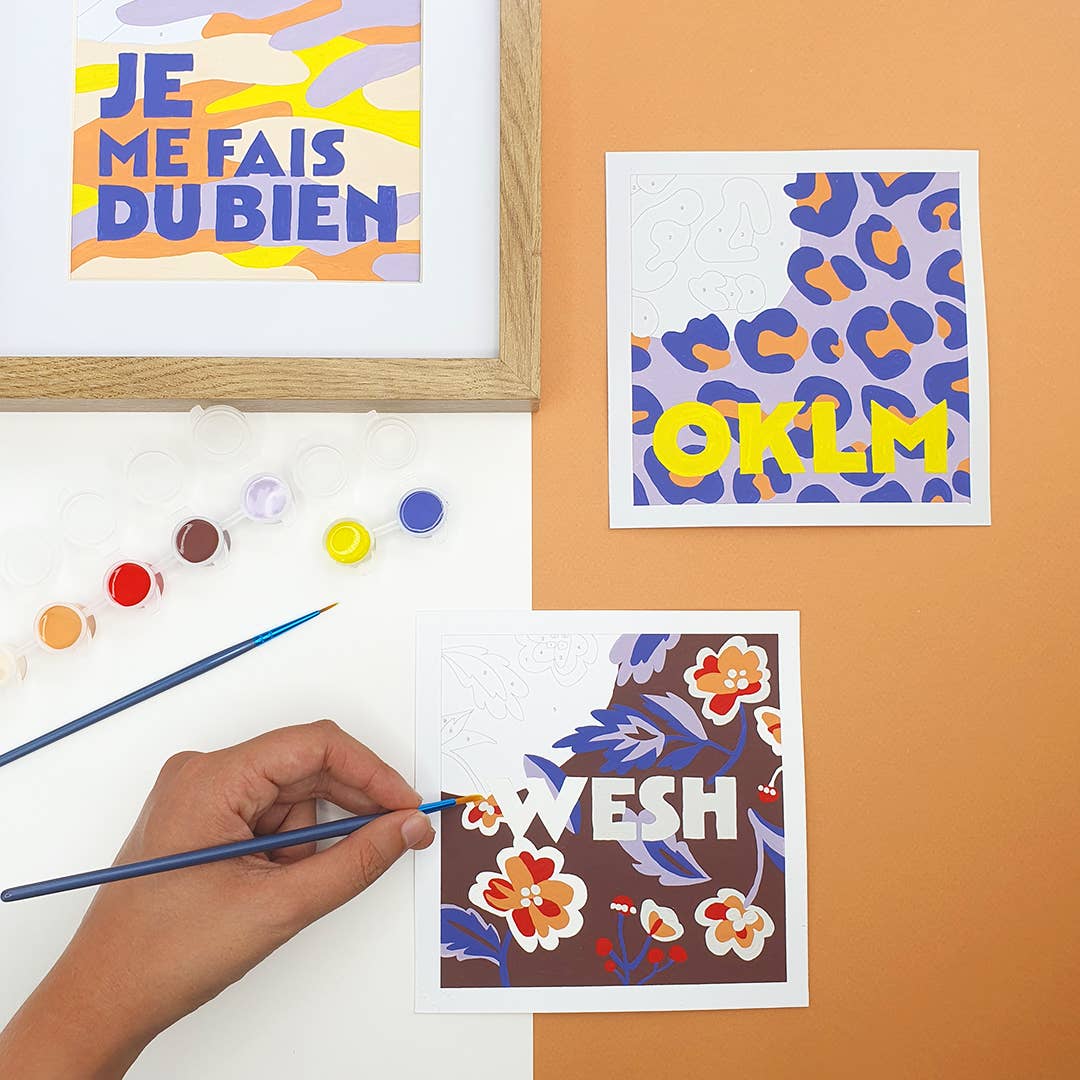 Kit peinture au numéro - DIY - MESSAGES