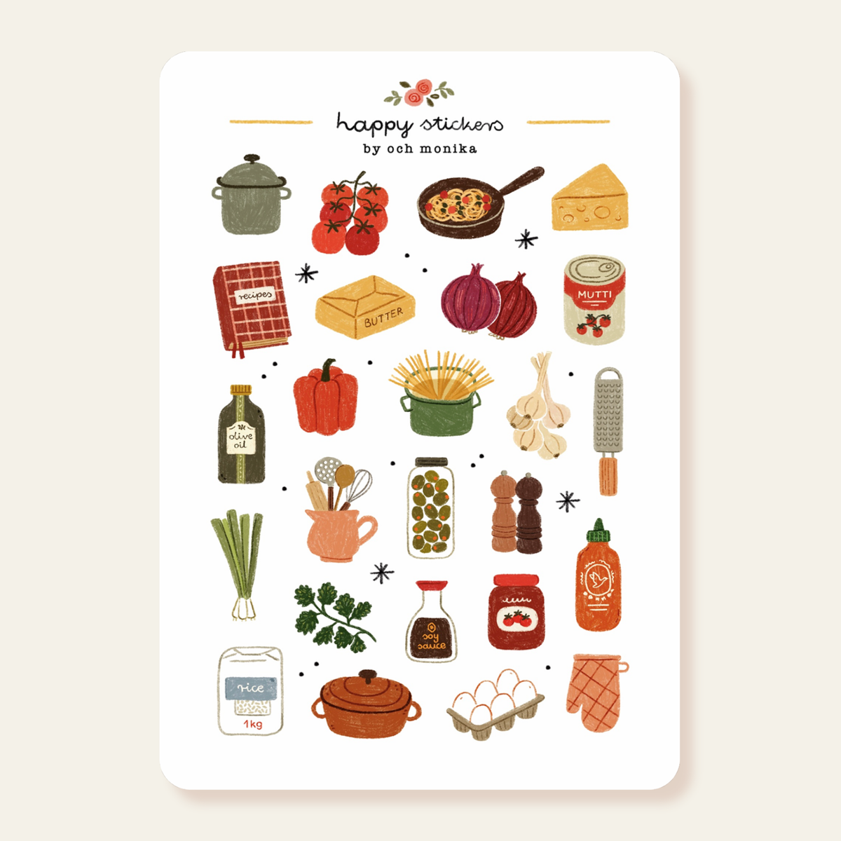 Planche de stickers Cuisine maison — Och Monika