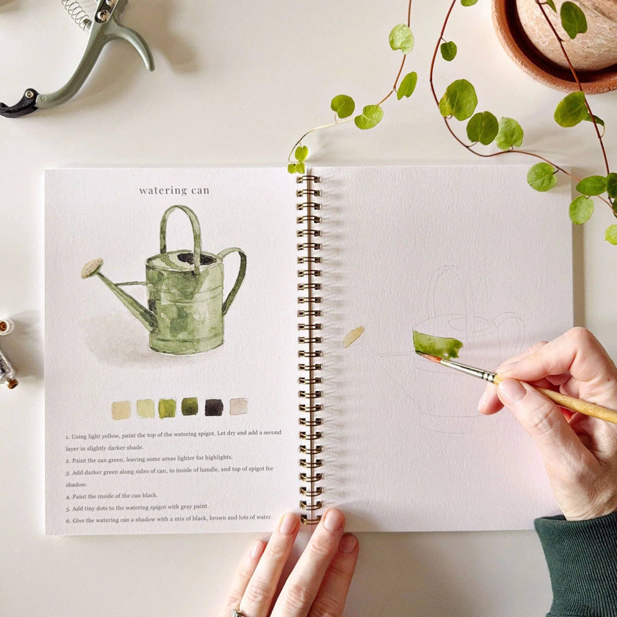 Cahier d’aquarelle jardin Emily Lex Studio