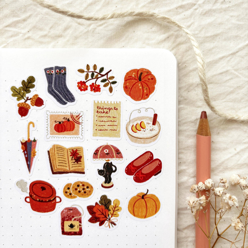 Planche de stickers Bonjour automne - Och Monika