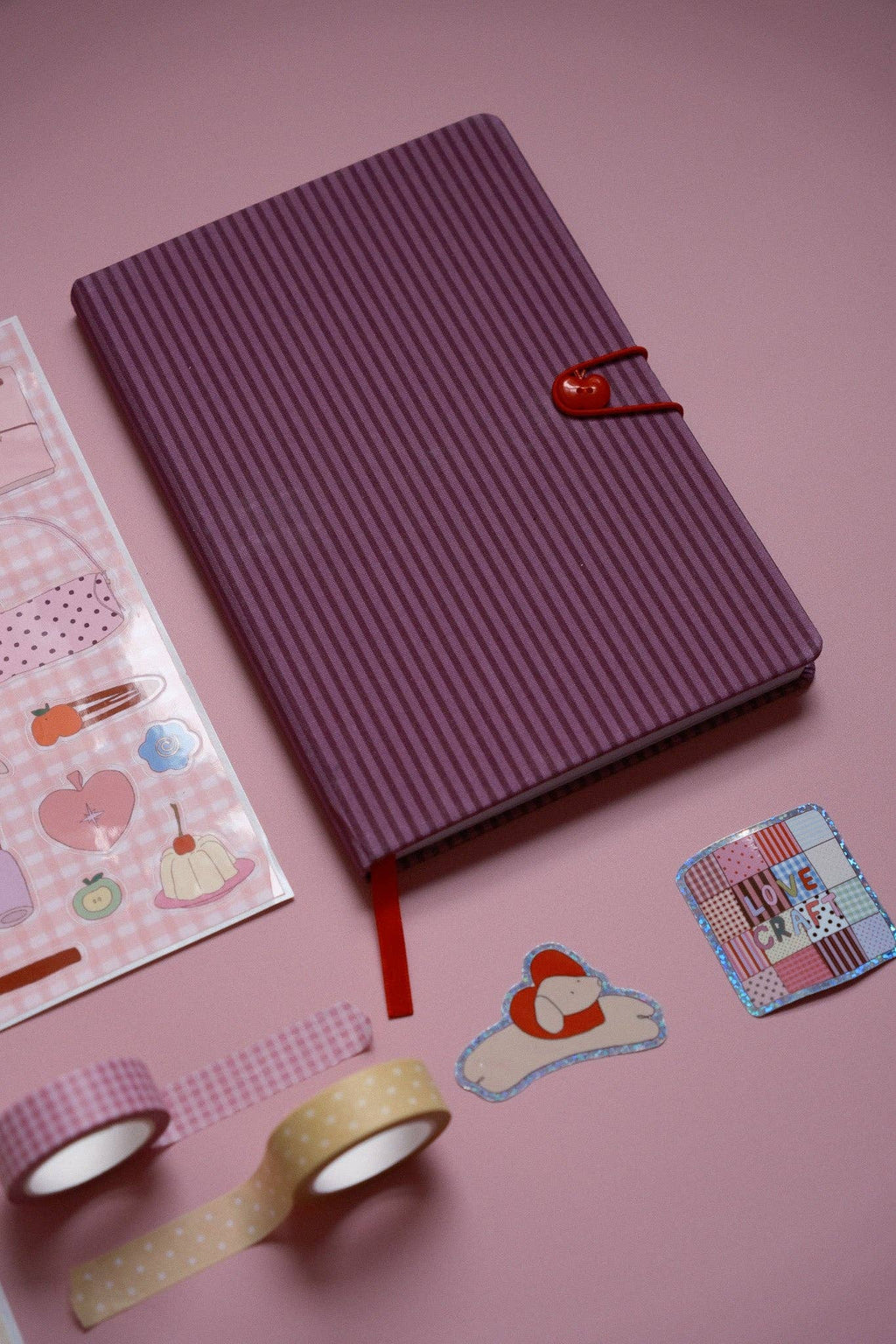 My Junk Journal Berry Stripes - Nany Craft Shop