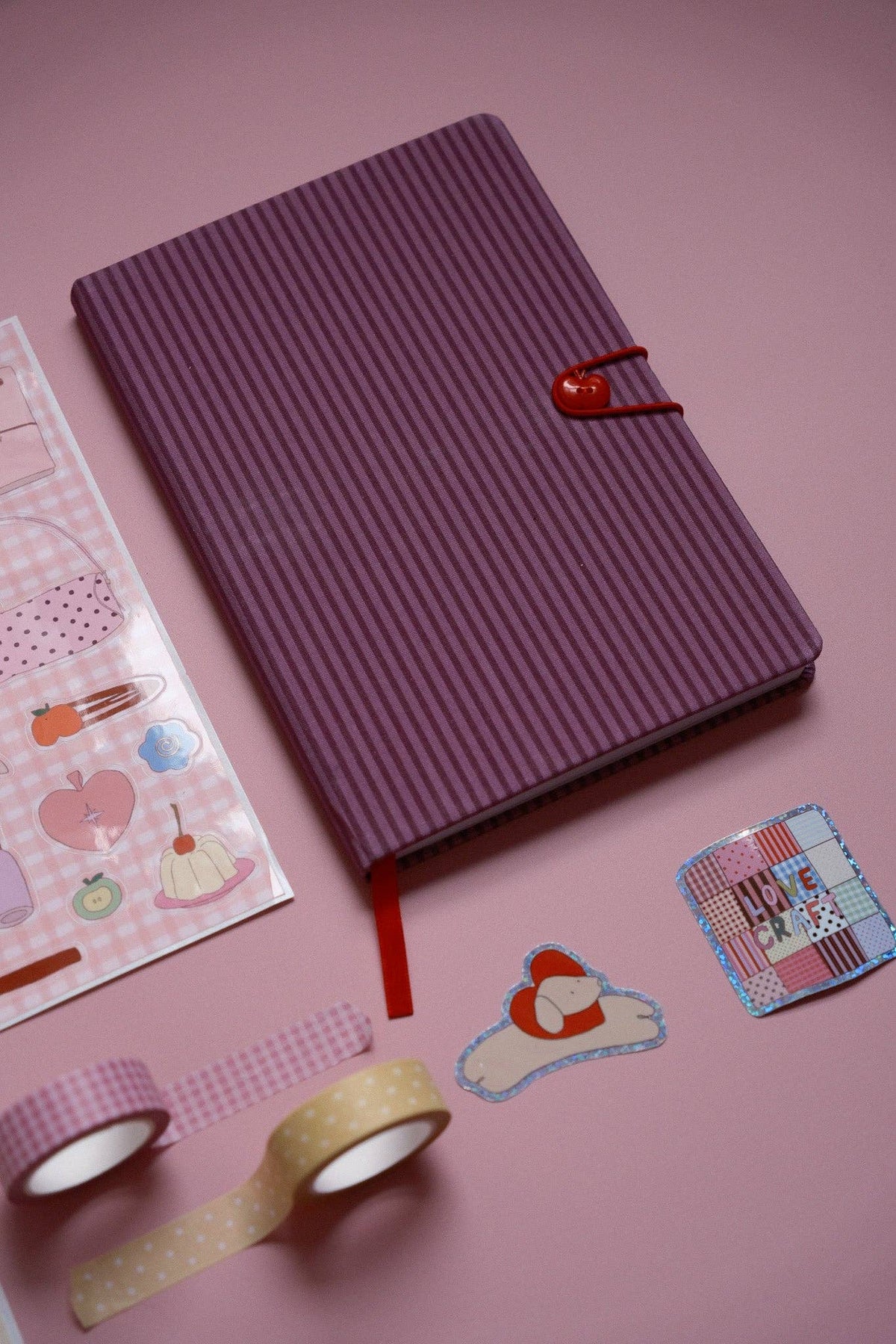 My Junk Journal Berry Stripes - Nany Craft Shop