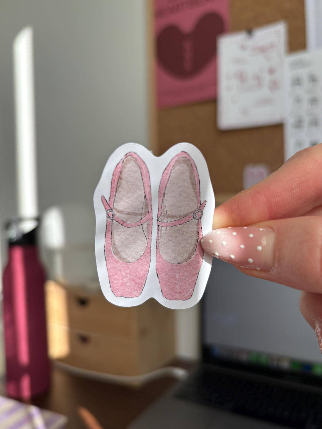 Sticker ballerines rose - Studio Louja