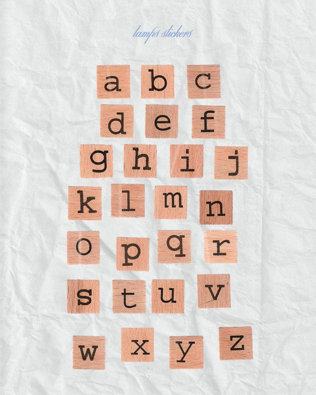 Planche de stickers lettres tampons - Studio Louja