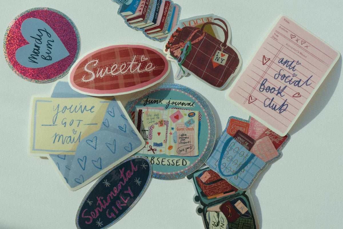 Sticker "Sparkly Junk Journal Obsessed" - Isobel Rose Illustration