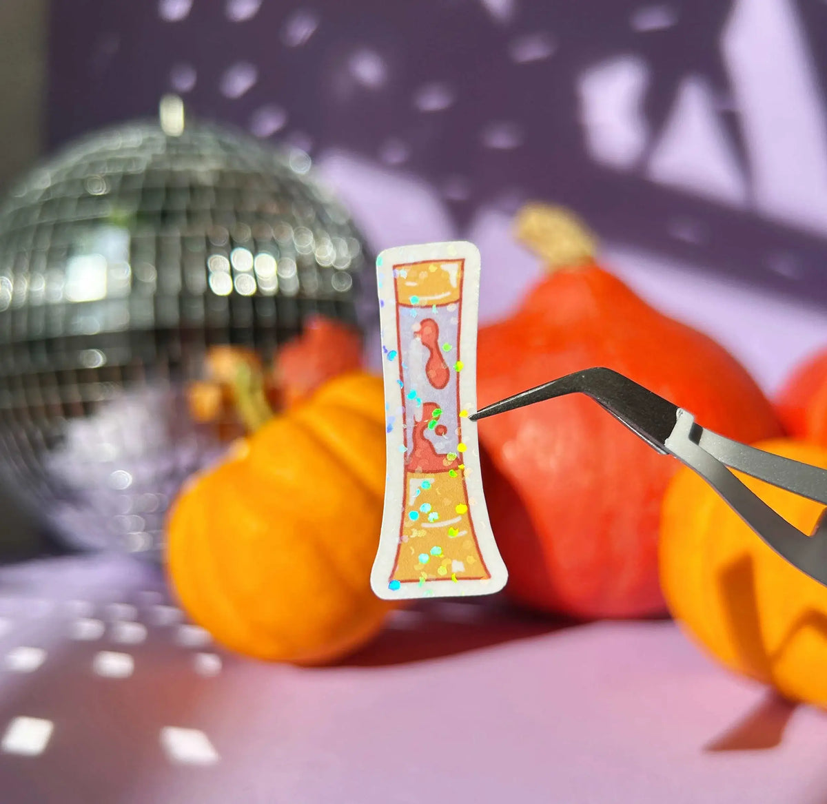 Sticker pailleté lampe lave - Bloomie