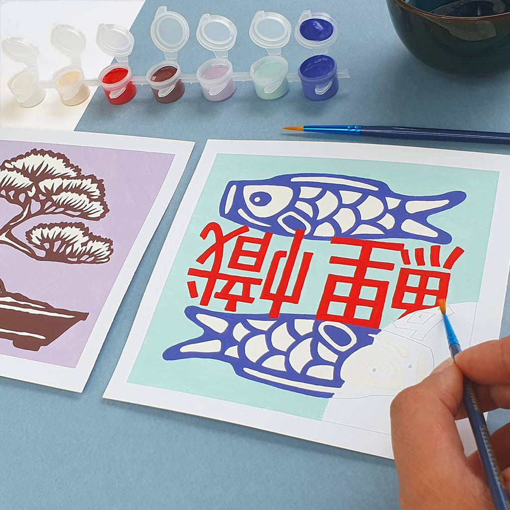 Kit peinture au numéro - DIY - JAPON - NIPPON - KANJI