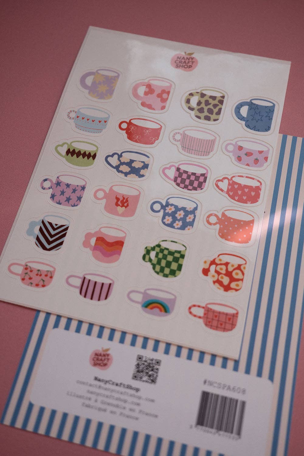 Planche stickers mugs A6 ☕️ - Nany Craft Shop