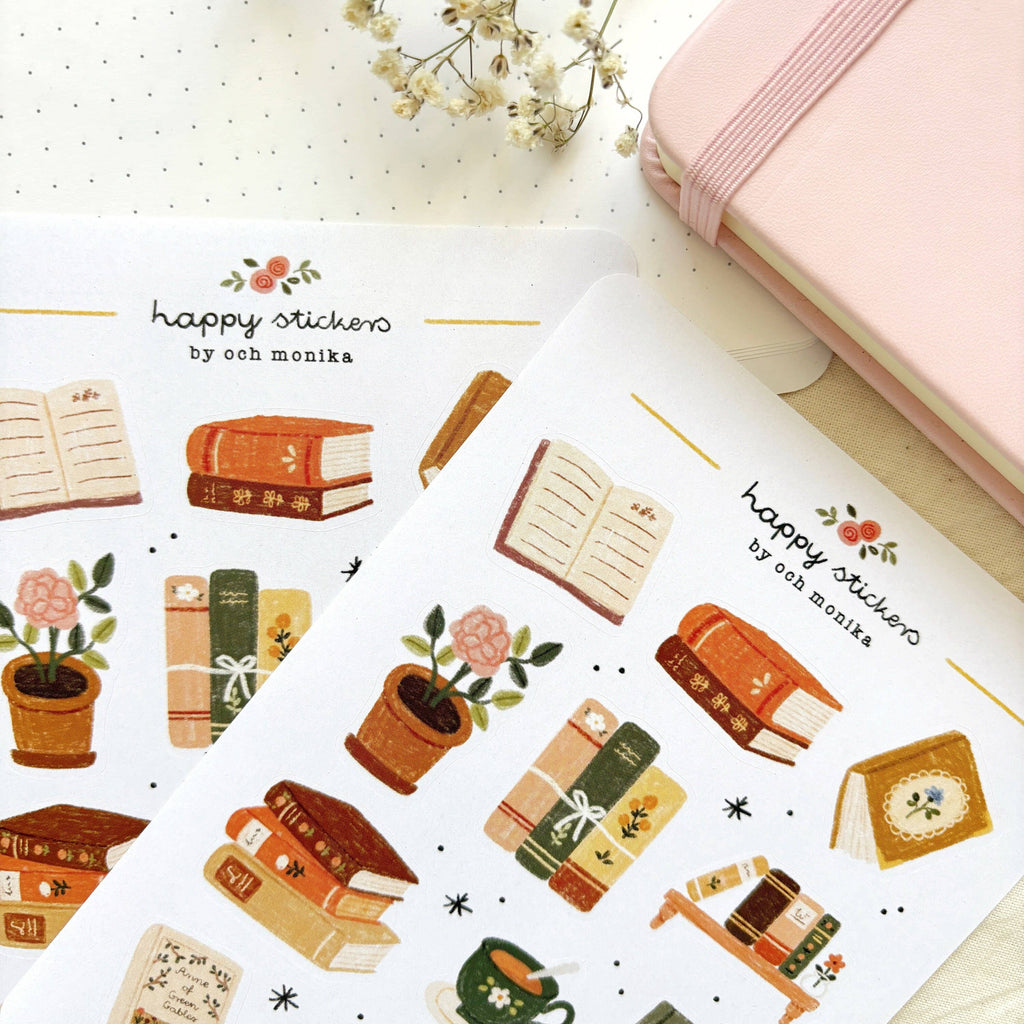 Planche de stickers Bookish - Och Monika