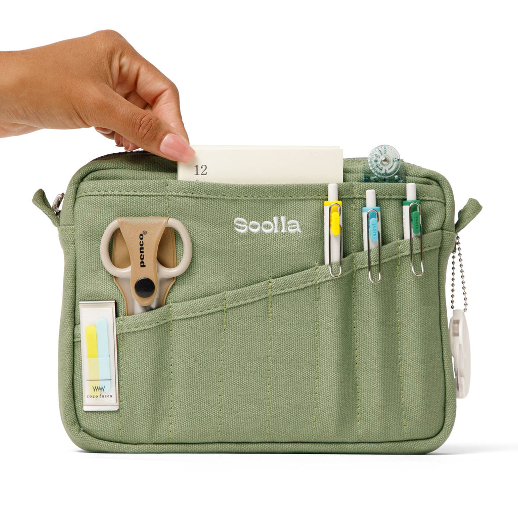 Trousse Soolla® Studio — rose bleu style années 80